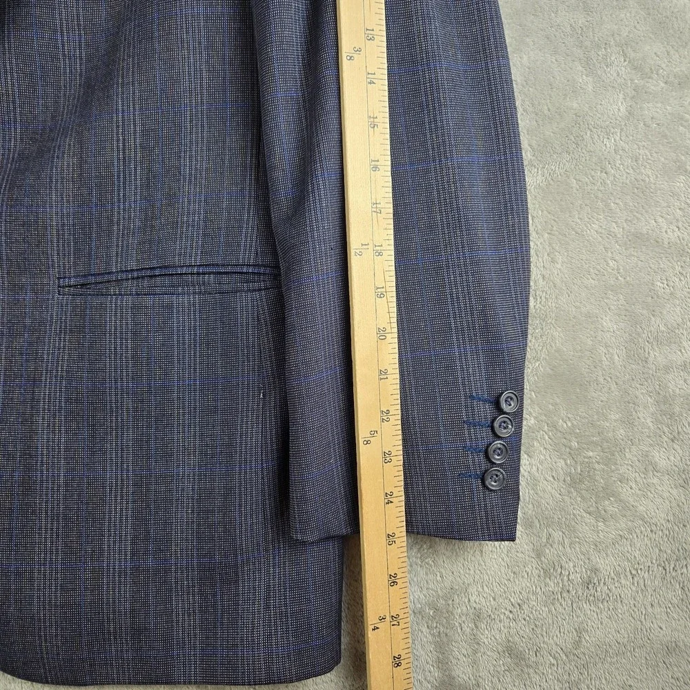 Vintage Louis Roth Blazer Jacket Mens 42R Gray USA Tailored Classic Business